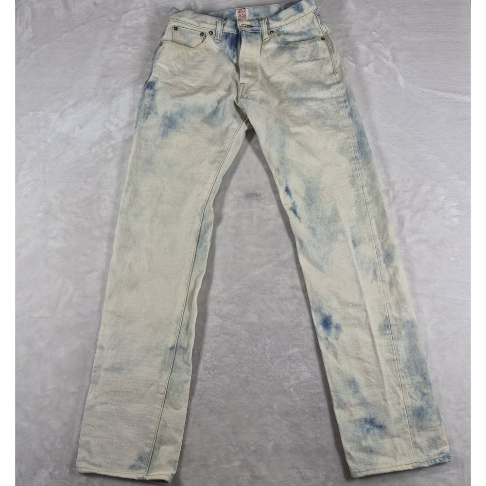 Samurai Jeans Men's 33x35 White Blue Denim Heavyweight Cotton S510XX25OZGA-25TH